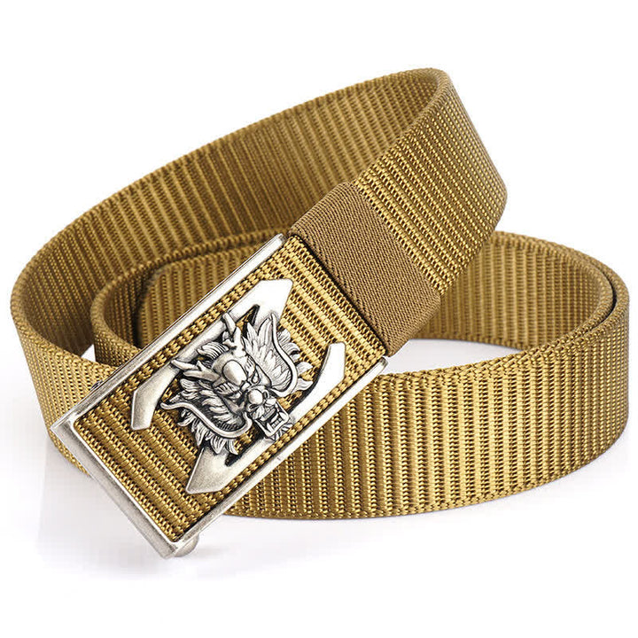 Cintura in nylon con lettera Z Mighty Dragon da uomo - Cachi / Argento - 48" - image 16