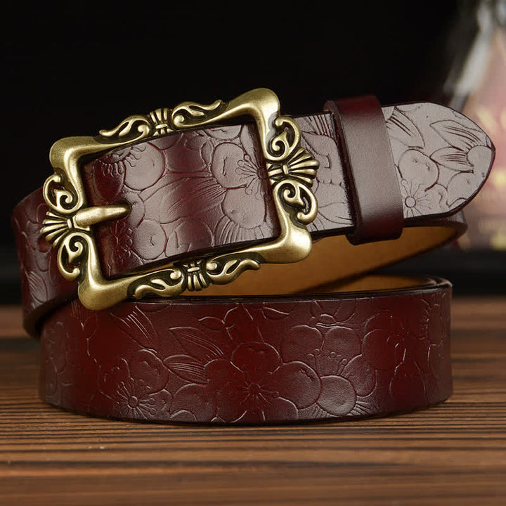 Cintura decorativa in pelle floreale retrò da donna - Stile n. 2 - Marrone - 40 - image 12