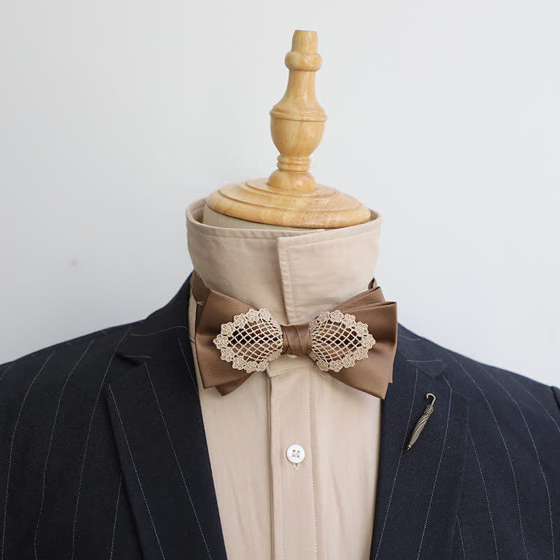 Papillon elegante in pizzo floreale da uomo - image 14