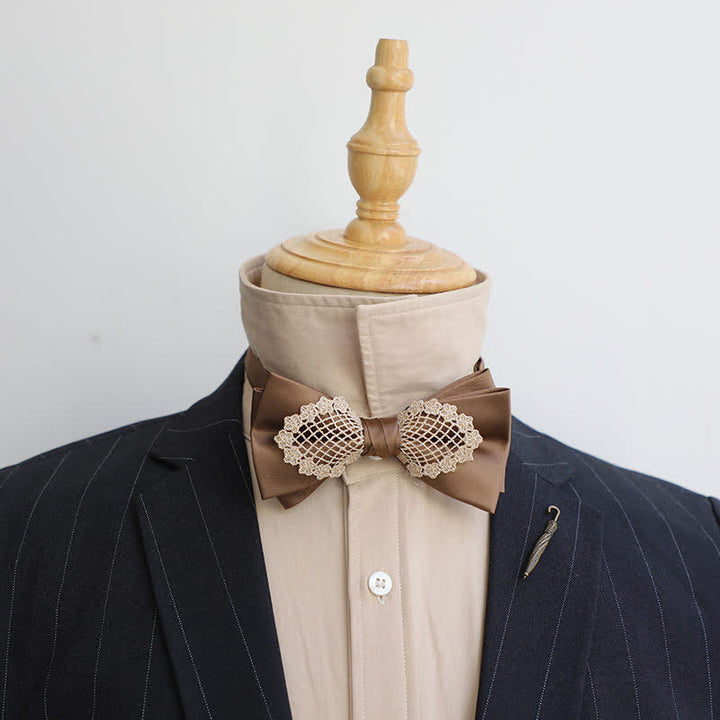 Papillon elegante in pizzo floreale da uomo - image 14