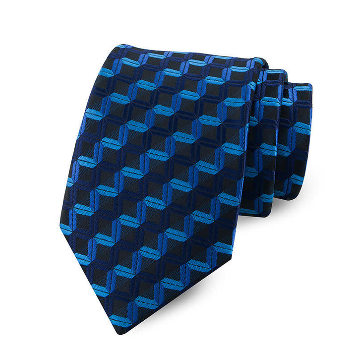 Cravatta da uomo DarkBlue Innovative Geometry - Blu scuro - image 0