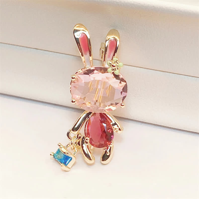 Spilla da donna a forma di coniglietto rosa - image 3