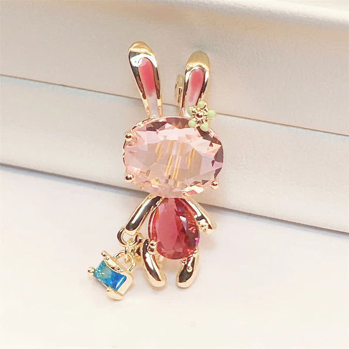 Spilla da donna a forma di coniglietto rosa - image 3