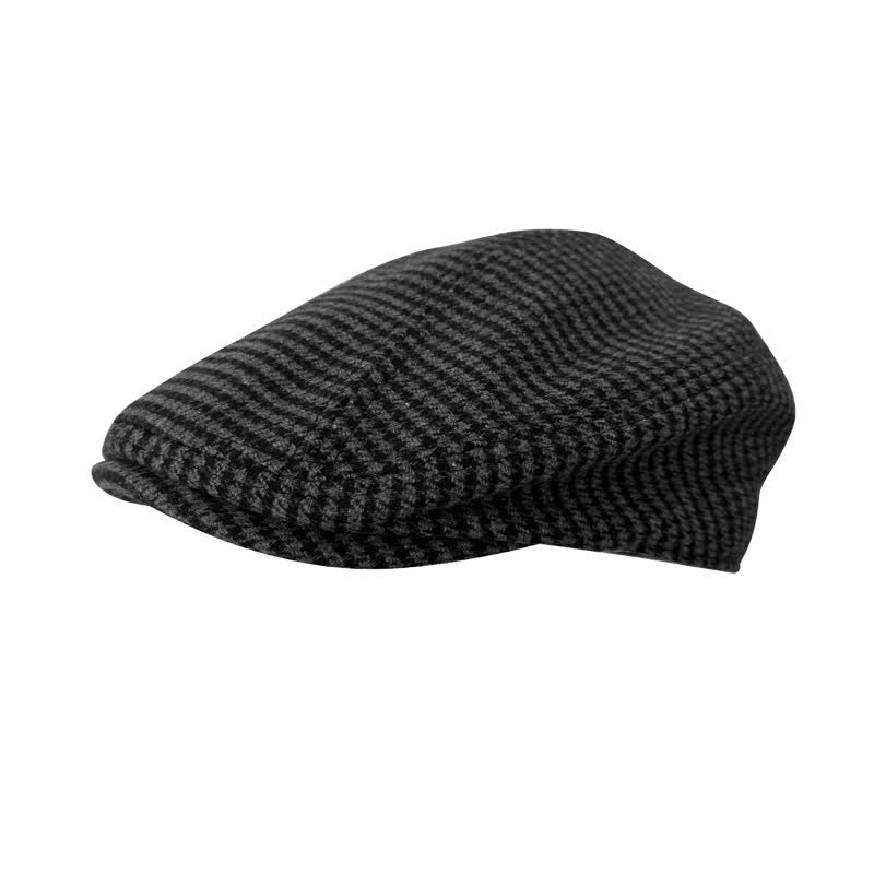 Berretto basco Ivy a quadri pied de poule neri e grigi - Nero e grigio - L (23 1/4"-23 5/8") - image 0