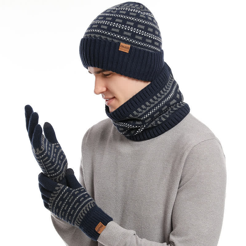Set di 3 cappelli, sciarpe e guanti a doppio strato in maglia - Marina Militare - Regolabile (22"-23 5/8") - image 0