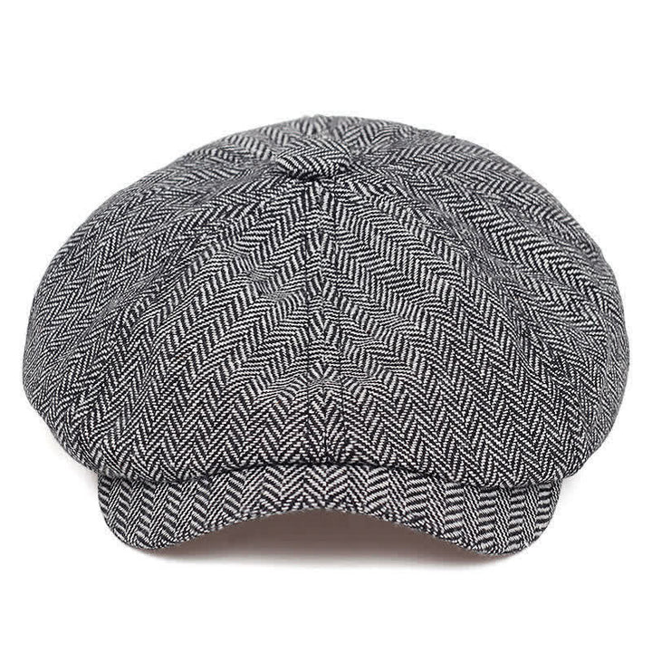 Cappello basco ottagonale a spina di pesce retrò - Grigio - Regolabile (circa 22"-24") - image 7
