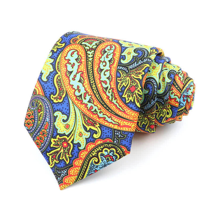 Cravatta Paisley da uomo - Arancia - image 2