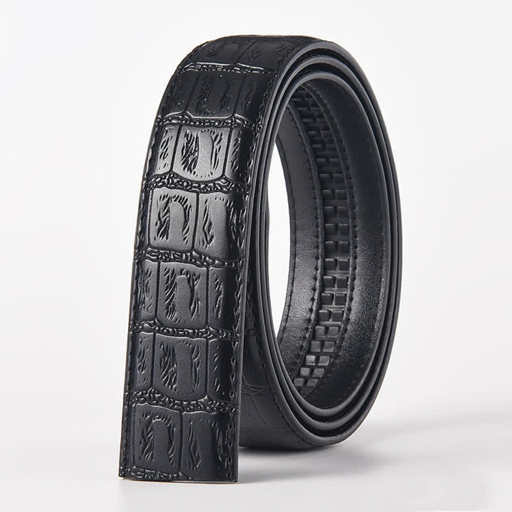 Cintura in pelle con fibbia automatica a forma di testa di tigre fai da te da uomo - Tigre - Cintura con motivo serpente nero (40) - image 7