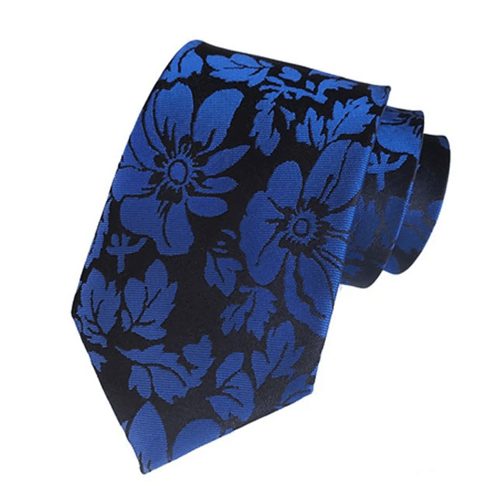 Set di 2 cravatte floreali da uomo con foglie da giardino - image 3