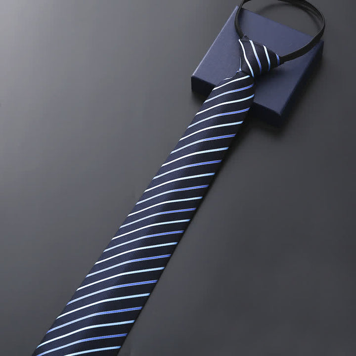 Cravatta da uomo con cerniera blu