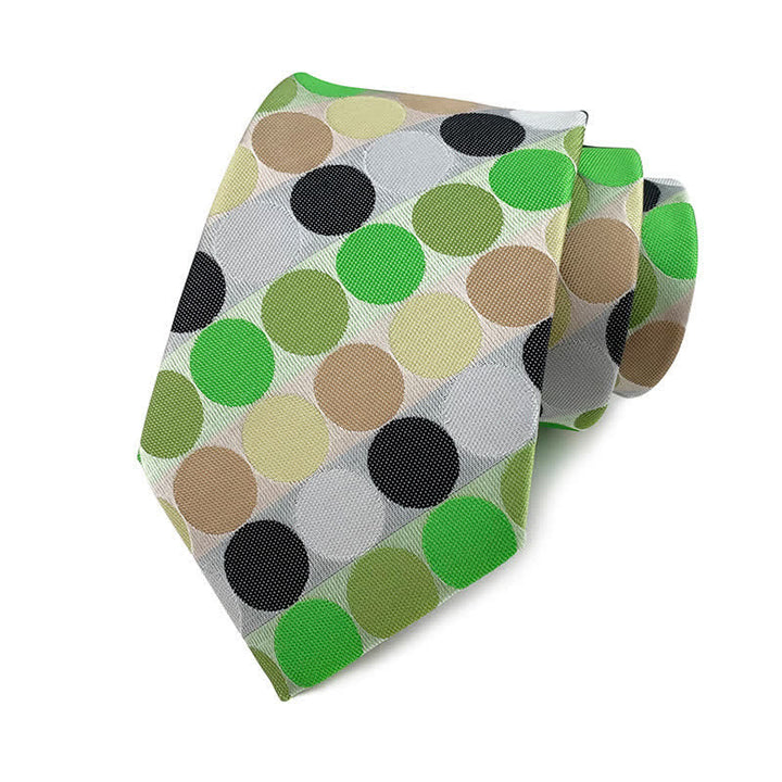 Cravatta a pois da uomo - Punti grandi - Verde oliva e caffè - image 29