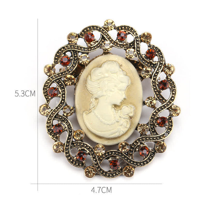 Spilla da donna con cammeo della regina del secolo retrò - image 2