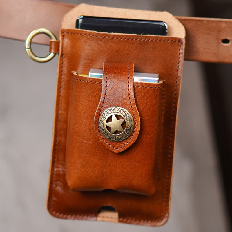Borsa a tracolla in pelle con ventosa magnetica a forma di stella per telefono - image 4