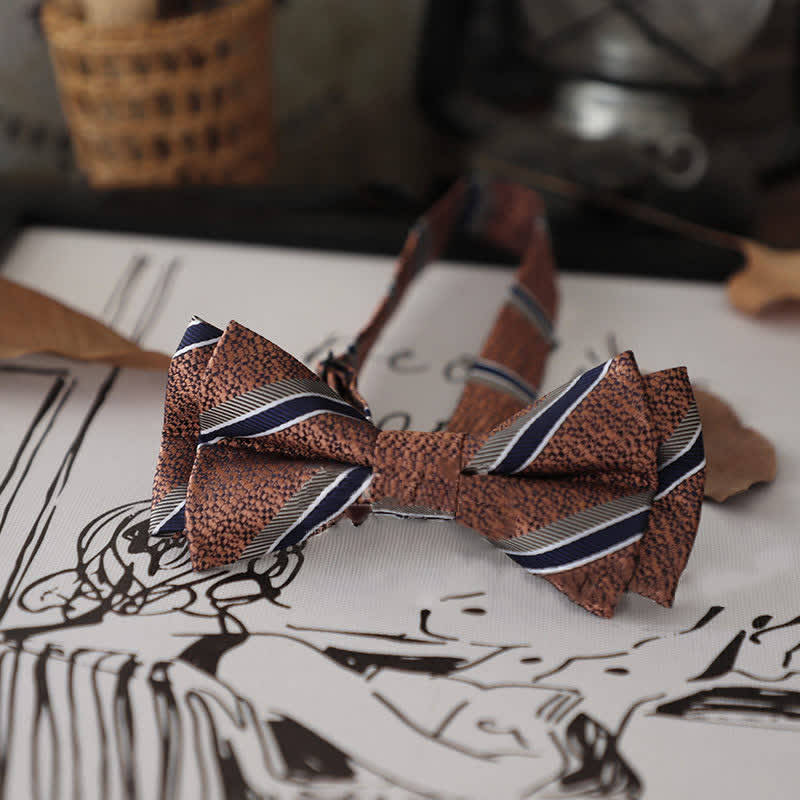 Papillon a righe con pois alla moda da uomo - Stile n. 5 - image 9