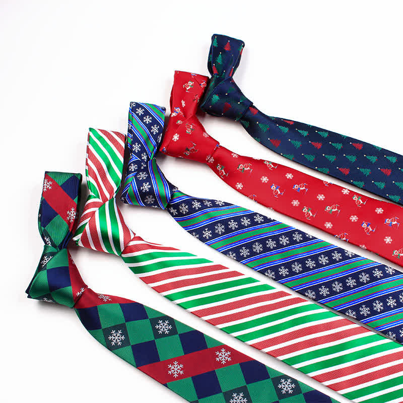 Cravatta da uomo con elemento natalizio Santa Vibe - image 0