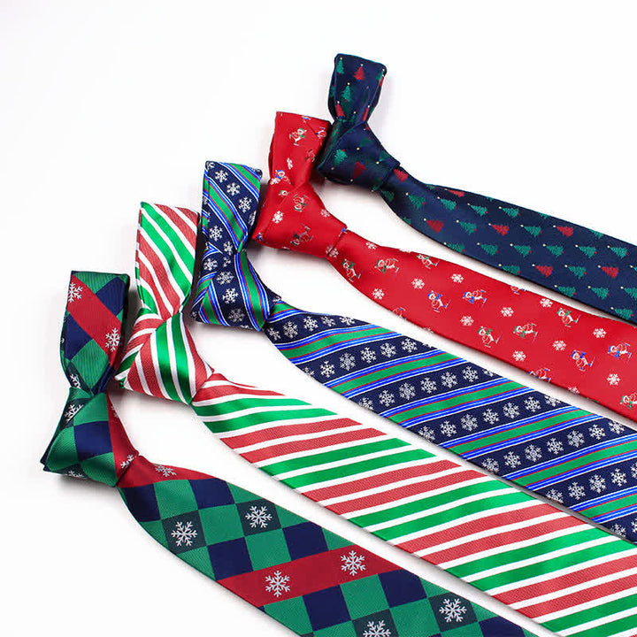 Cravatta da uomo con elemento natalizio Santa Vibe - image 0
