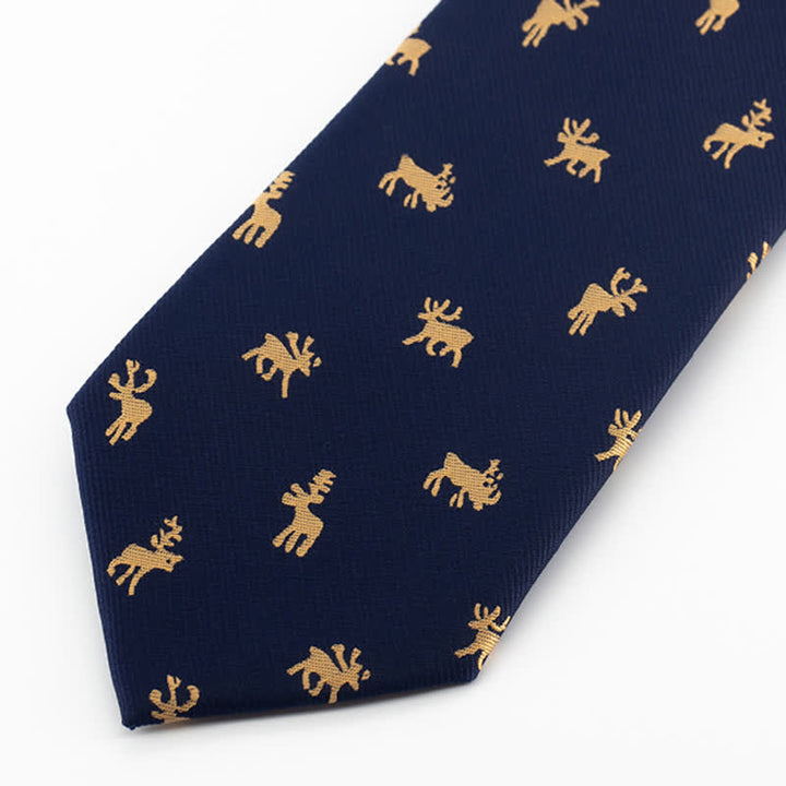 Cravatta da uomo blu notte vintage Elk - image 2