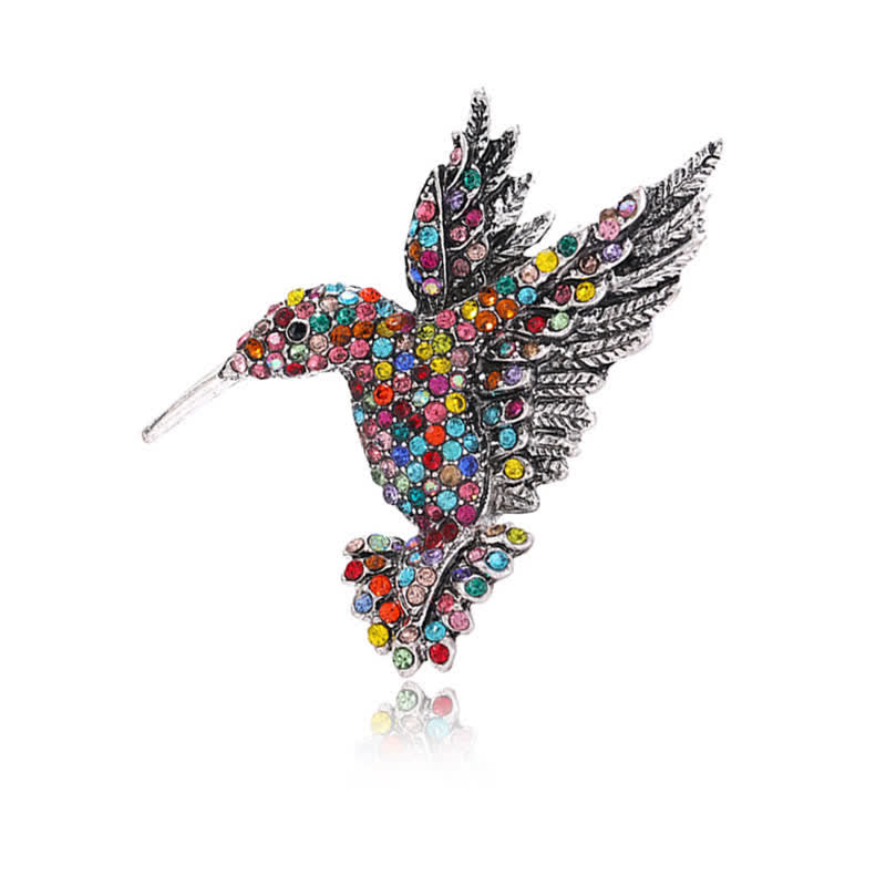 Spilla con strass a forma di colibrì da donna - Colorato - image 11