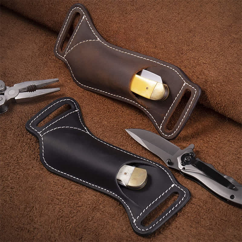 Borsa da cintura con fodero in pelle per coltello pieghevole Curve - image 1