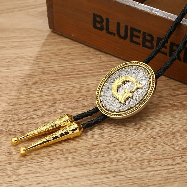 Accessorio per camicia da cowboy occidentale, alfabeto dalla A alla Z, cravatta Bolo - G - image 10