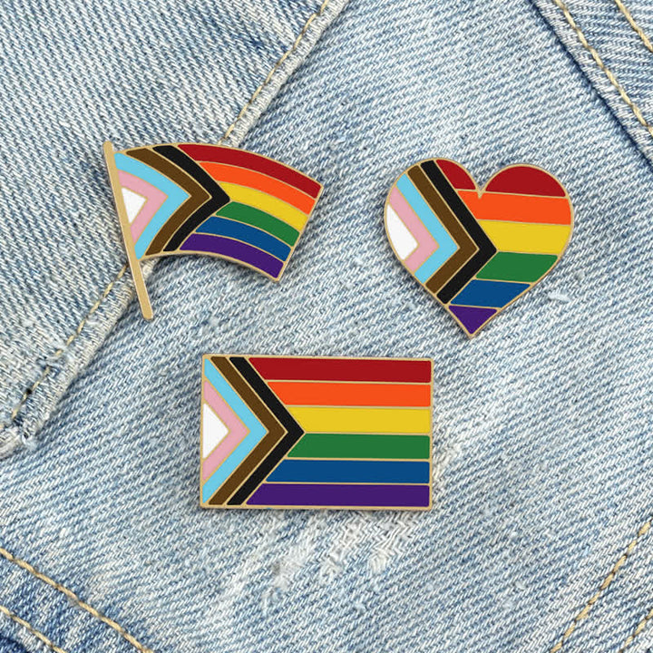 Spilla con bandiera arcobaleno "Show Your Pride" da 3 pezzi - image 4