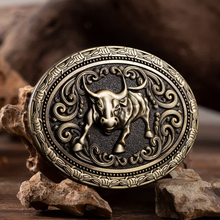 Cintura in pelle con fibbia da torero da cowboy fai da te da uomo - Cavallo - Senza cintura - image 0