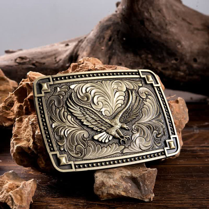Cintura in pelle con fibbia "Soaring Eagle In Dreamy Sky" fai da te da uomo - image 0
