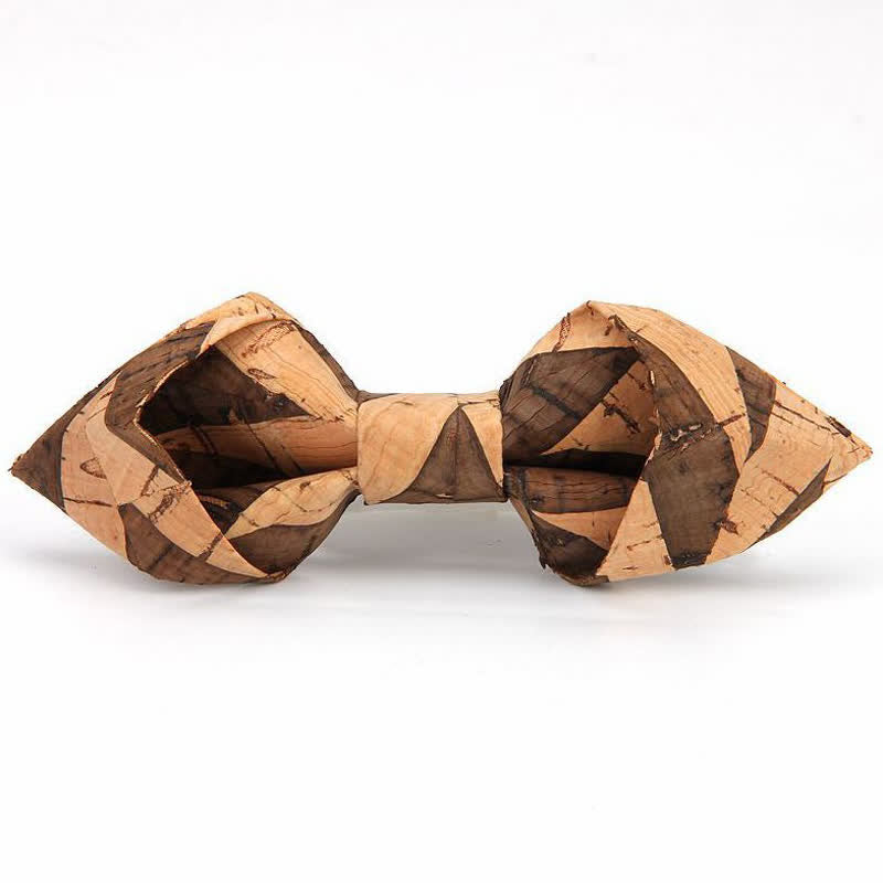 Papillon creativo da uomo in legno e sughero a punta - Stile n. 3 - image 4