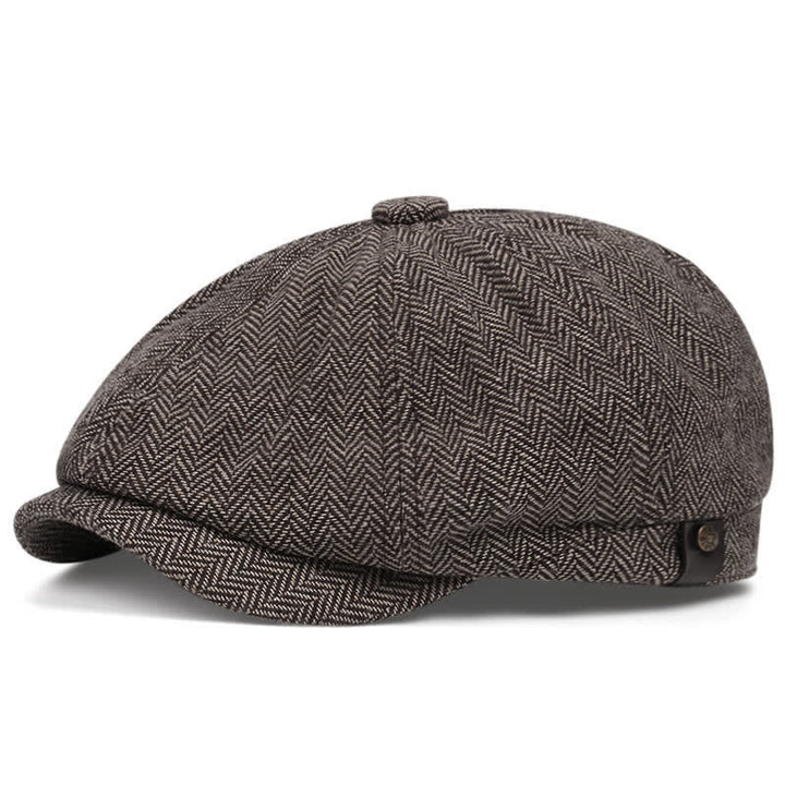 Berretto ottagonale in tweed Artist - Cachi scuro - Misura M (22"-22 7/8") - image 10