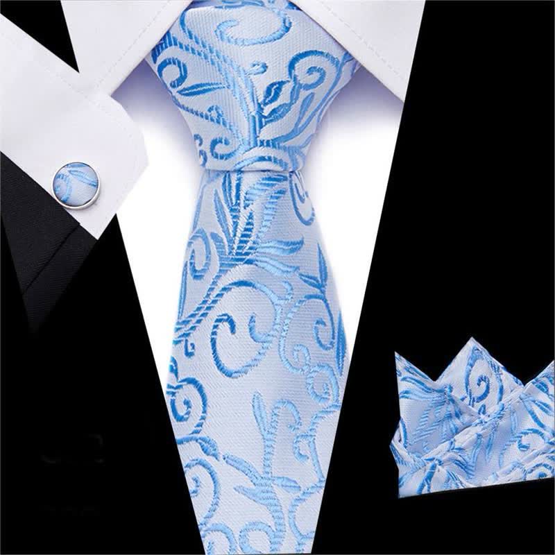 Set di 3 cravatte da uomo Twining Vine - Blu cielo - image 0