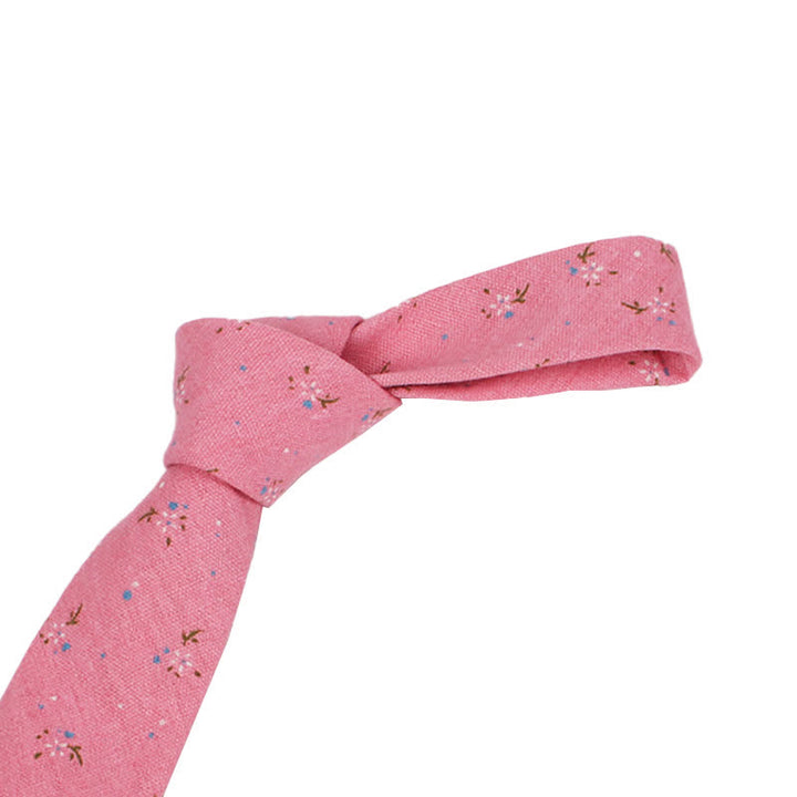 Cravatta sottile elegante floreale da uomo - image 4