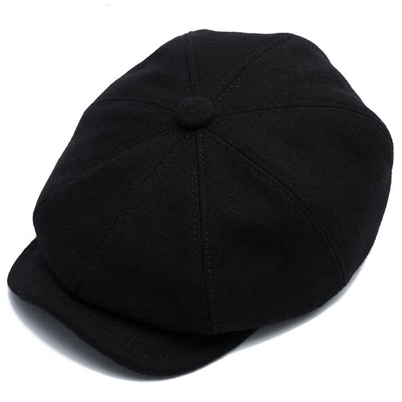 Classico berretto piatto da giornalaio con paraorecchie - Nero - Regolabile (circa 22"-23 5/8") - image 9