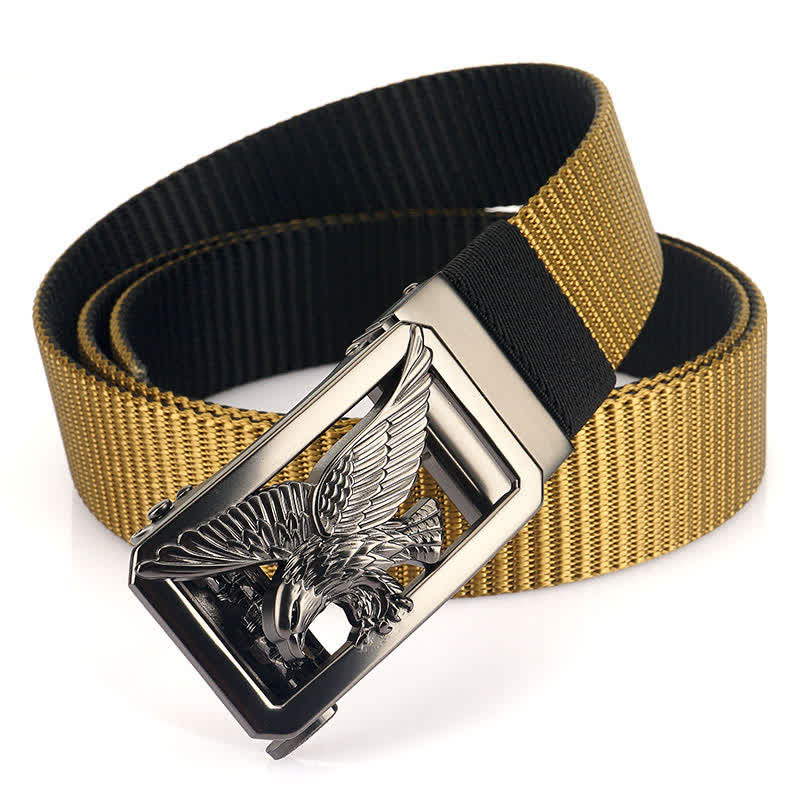 Cintura in nylon bifacciale Soaring Hawk Eagle da uomo - Cachi e nero - 48" - image 10