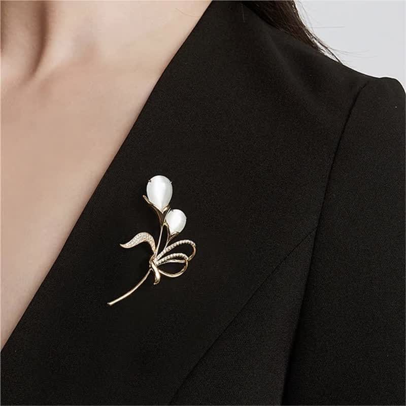 Spilla di perle di tulipano squisita da donna - image 1