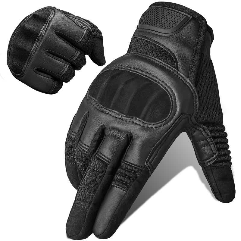 Guanti tattici in gomma con nocche rigide e touch screen - Nero - Grande - image 11