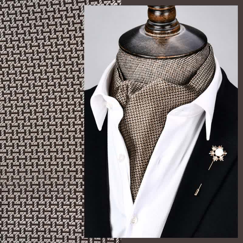 Cravatta Ascot Geometry Modern Grandeur Tan - Abbronzatura - image 0