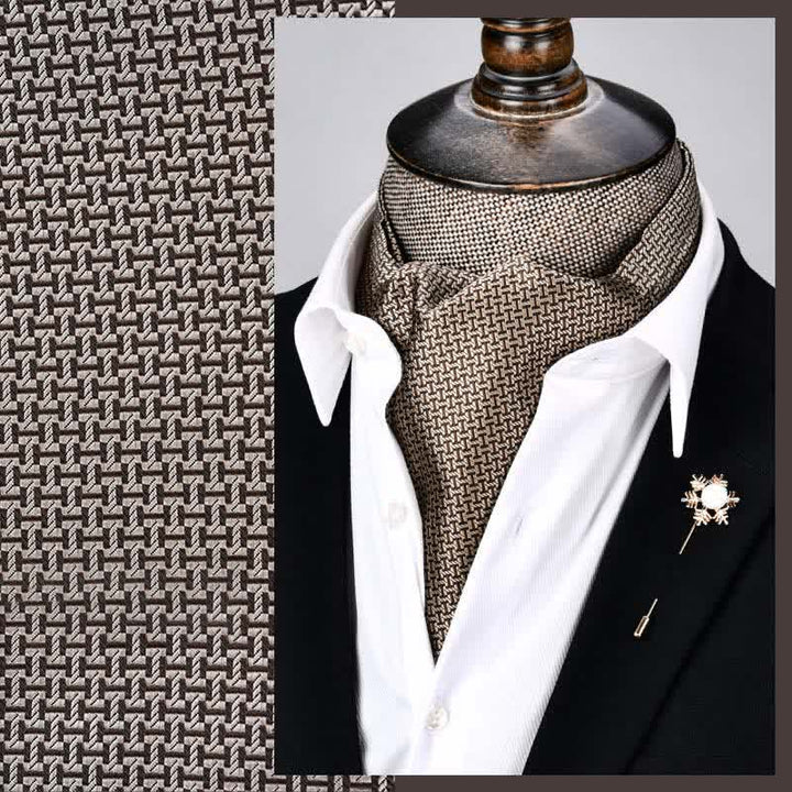Cravatta Ascot Geometry Modern Grandeur Tan - Abbronzatura - image 0