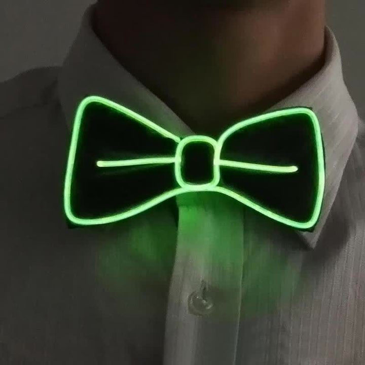Papillon luminoso a LED da uomo - Verde fluorescente - image 13