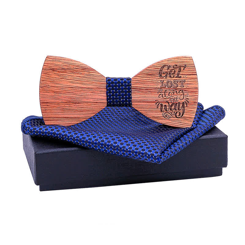 Set di 2 papillon in legno con proverbi da uomo - PERDERSI DA SOLO PER LA STRADA #1 - image 7