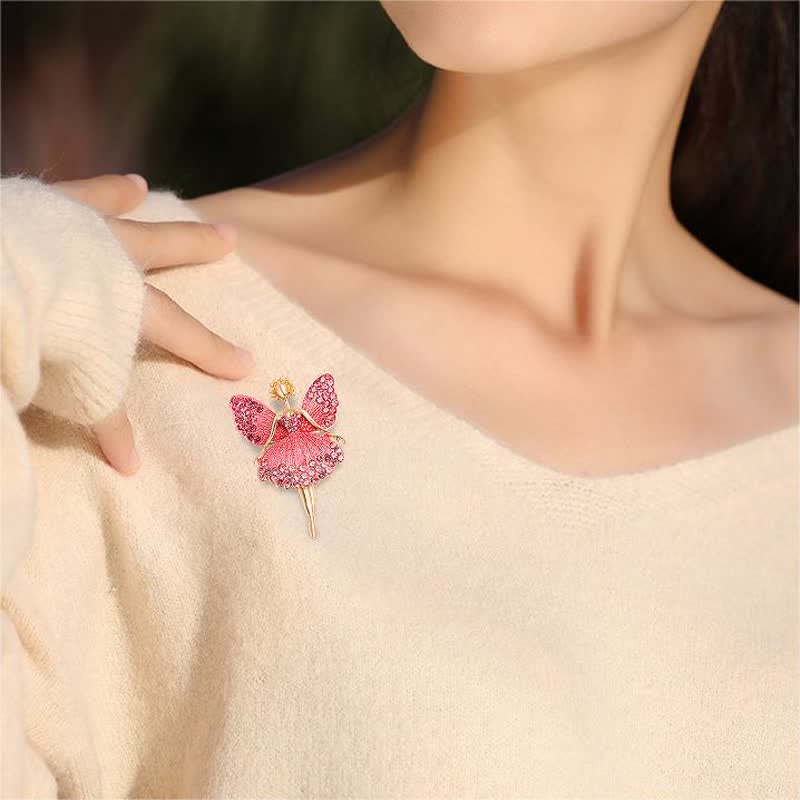 Spilla ballerina da donna con abito scintillante e delicato - image 1