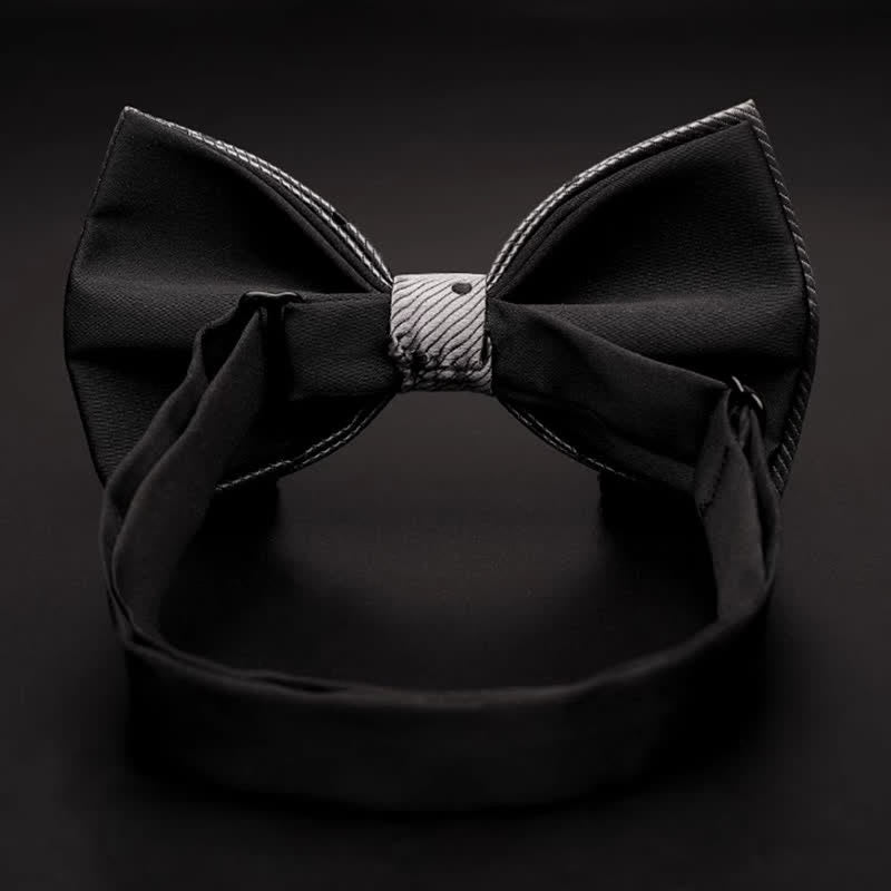 Papillon classico a pois grigi da uomo - image 6