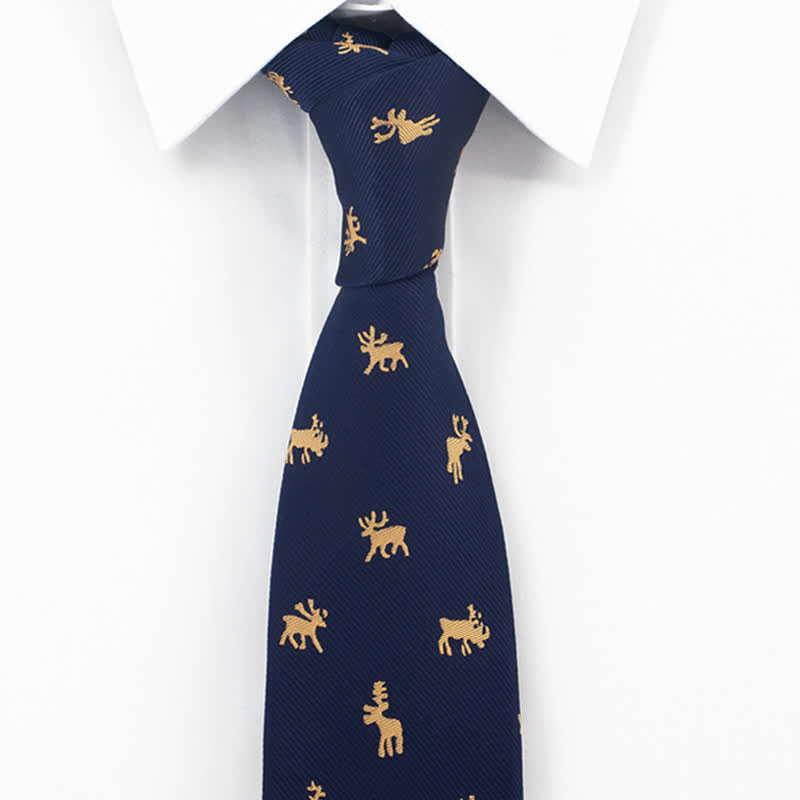 Cravatta da uomo blu notte vintage Elk - image 1