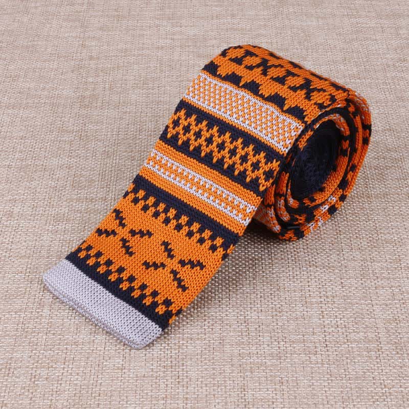 Cravatta sottile esotica in maglia da uomo - Stile n. 12 - image 14