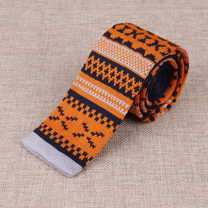 Cravatta sottile esotica in maglia da uomo - Stile n. 12 - image 14