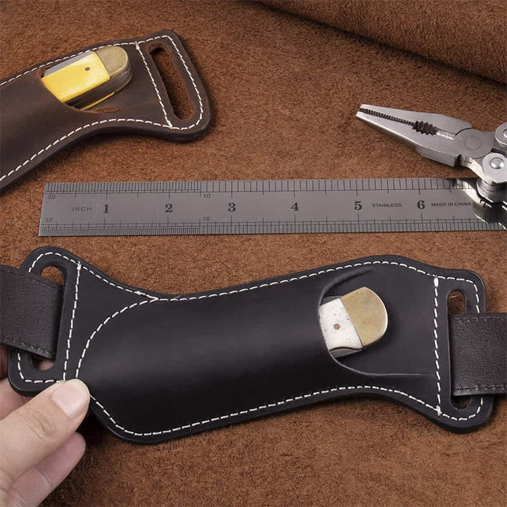 Borsa da cintura con fodero in pelle per coltello pieghevole Curve - image 3
