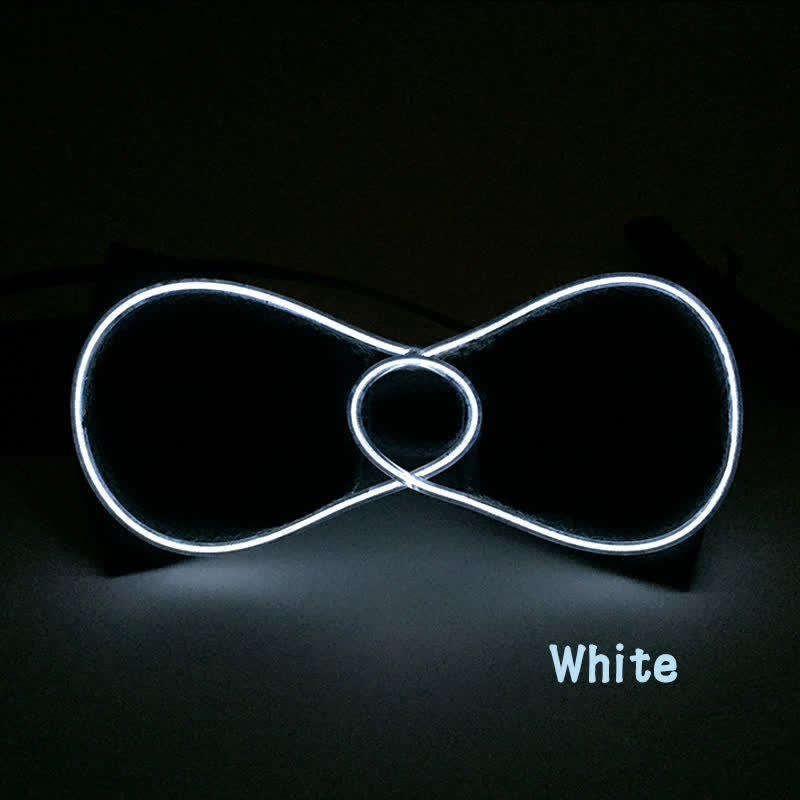 Papillon luminoso a LED rotondo lampeggiante - Bianco - image 10