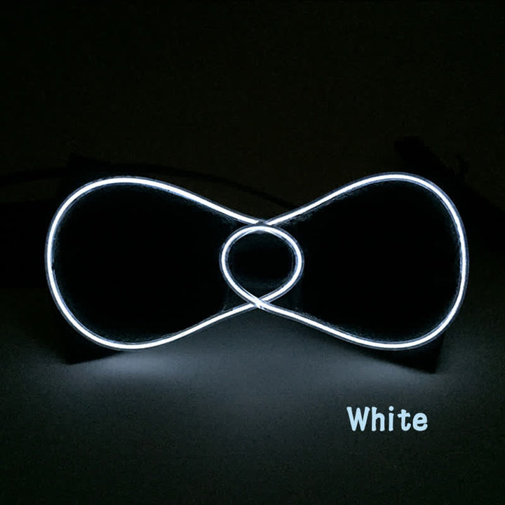 Papillon luminoso a LED rotondo lampeggiante - Bianco - image 10