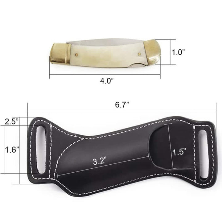 Borsa da cintura con fodero in pelle per coltello pieghevole Curve - image 7