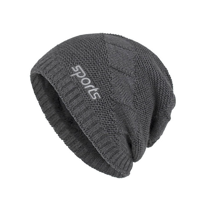 Cappello lavorato a maglia invernale casual in tinta unita - Grigio - Regolabile (21 5/8"-23 5/8") - image 0