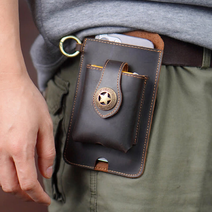 Borsa a tracolla in pelle con ventosa magnetica a forma di stella per telefono - image 12
